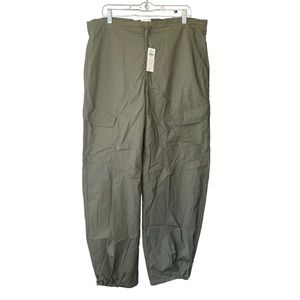 NWT Hollister Social Tourist Green Parachute Balloon Baggy Pants Womens Medium